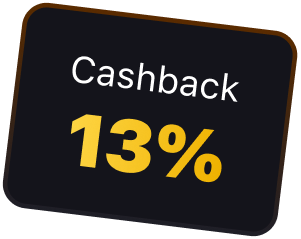 Cashback 13%